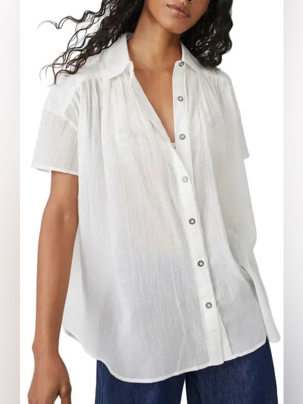 We the Free by Free People Float Away Button-Up Shirt | Size XS